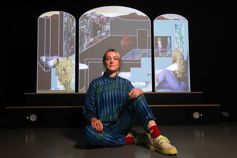 Artist and award winner Sorcha Browning at the 2024 RDS Visual Art Awards. Photograph: Leon Farrell/Photocall Ireland