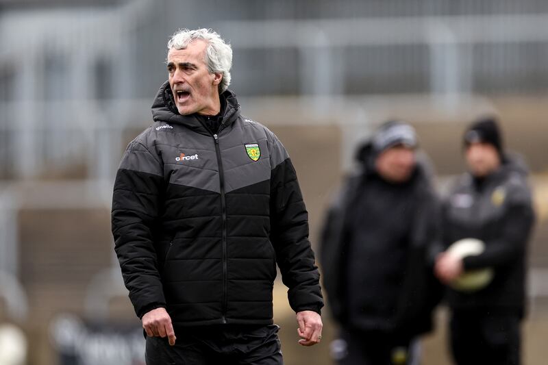 Donegal manager Jim McGuinness at Ballybofey. Photograph: Ben Brady/Inpho 