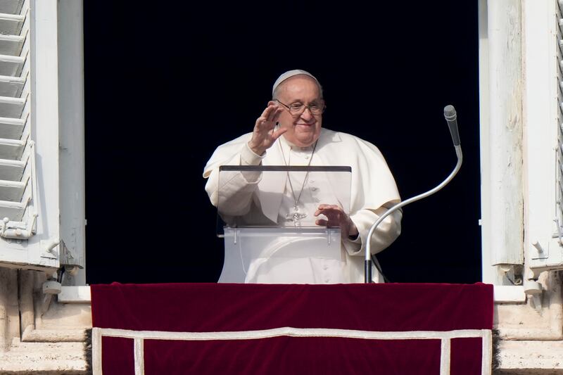 Pope Francis recalled 2023 as a year marked by wartime suffering. Photograph: Andrew Medichini/AP