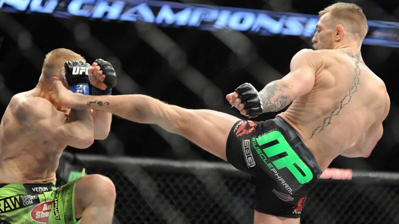 UFC promoters have indicated that the bout was the final outing for McGregor before a 145-pound (10st 5lb) featherweight title fight later this year. Photograph: Inpho/Emily Harney