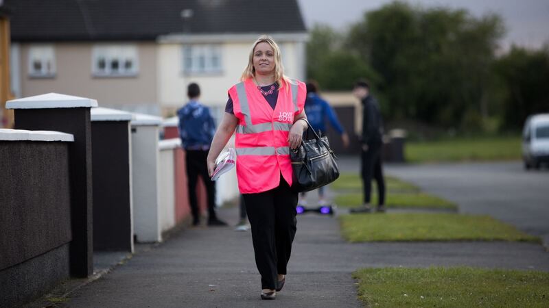 Offaly TD Carol Nolan on the No campaign in Tullamore. Photograph: Tom Honan