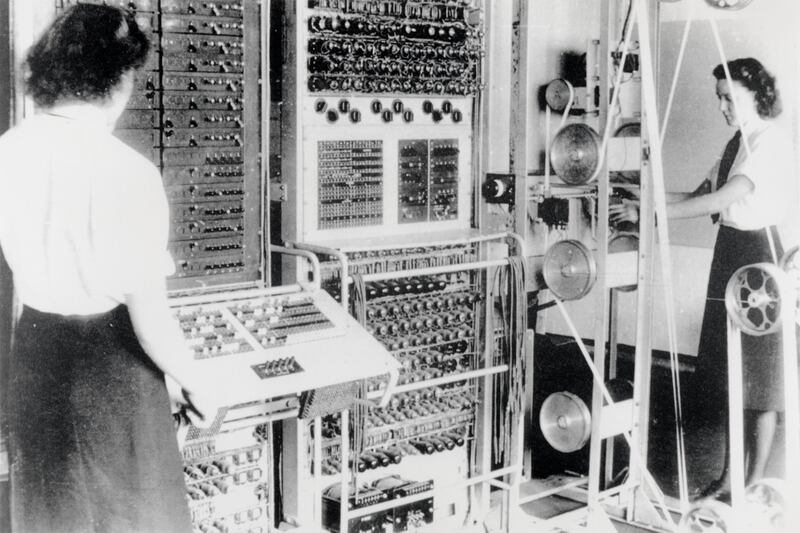 Colossus, the world's first electronic programmable computer, at Bletchley Park in Buckinghamshire, where cryptographers deciphered top-secret military communiques between Hitler and his armed forces. Photograph: SSPL/Getty