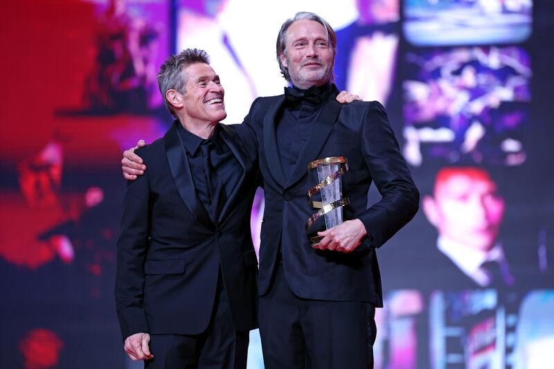 Marrakech International Film Festival: Willem Dafoe and Mads Mikkelsen. Photograph: Pascal Le Segretain/Getty