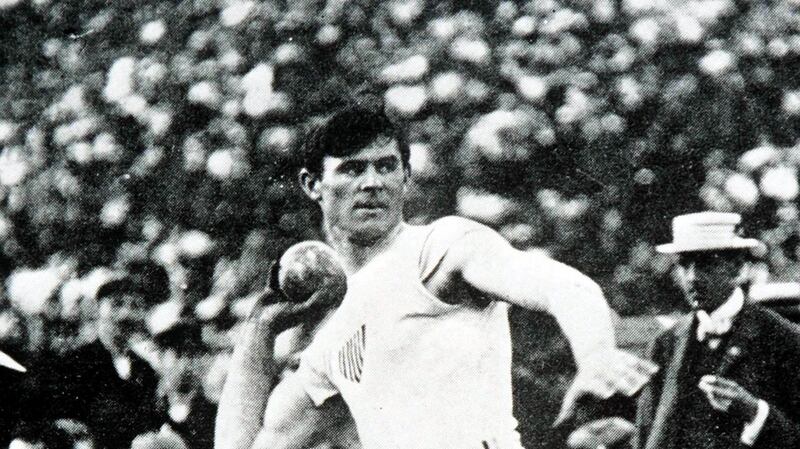 Sheridan in action as he went on to win the gold medal in shotput at the 1906 Olympics. Photo: Popperfoto/Getty Images