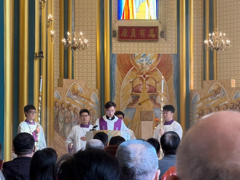 Mass at Beijing’s North Cathedral. Photograph: Denis Staunton