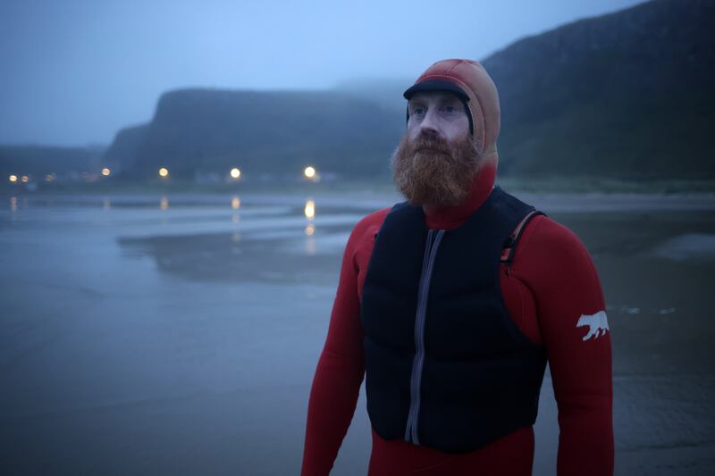 Al Mennie at Downhill Hill Strand beach, near Coleraine. Photograph: Chris Maddaloni