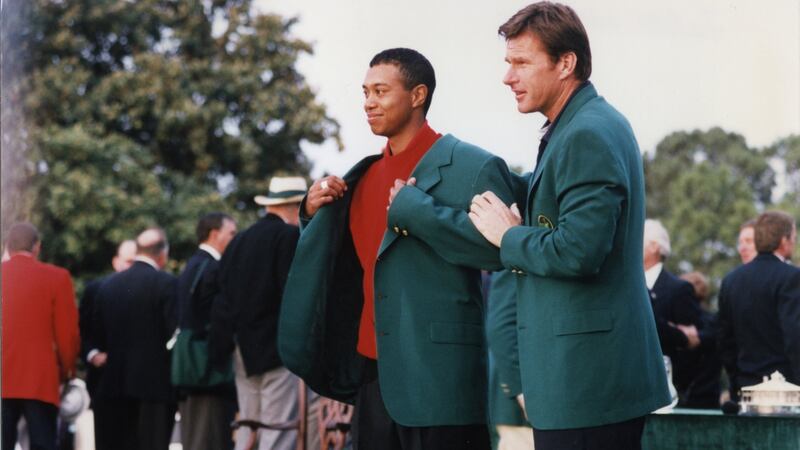 Tiger Woods was one of the many players to receive an oversized green jacket when he won in 1997. Photo: Augusta National