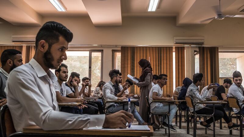 Admission to Baghdad University is a coveted opportunity. Photograph: Sergey Ponomarev/The New York Times