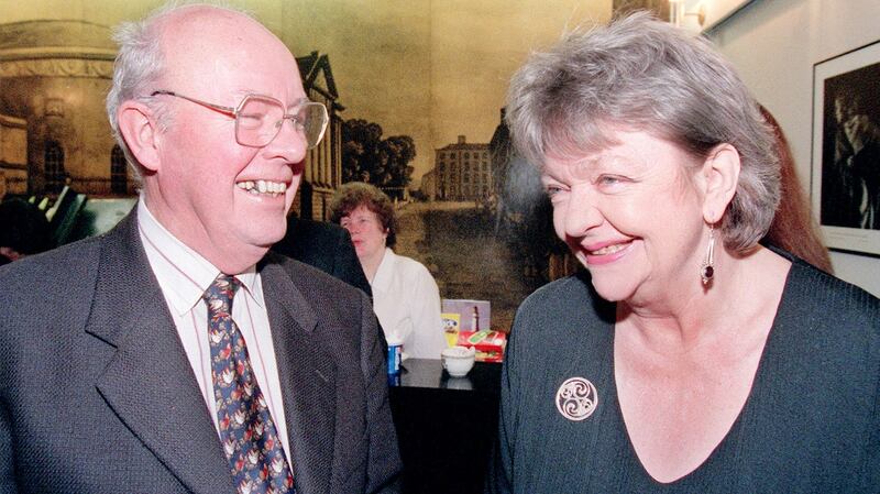 Maeve Binchy and her husband Gordon Snell at the Gate for the opening night of Long Day’s Journey Into Night by Eugene O Neill. Photograph: David Sleator