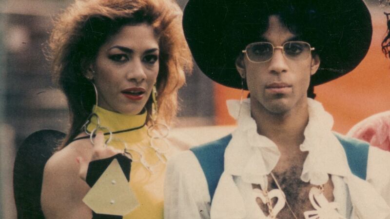 Prince poses with Sheila E  and during his Love Sexy 1988 Tour at Feijenoord Stadion in 1988 in Rotterdam, Netherlands. Photograph: Bauer-Griffin/Getty Images