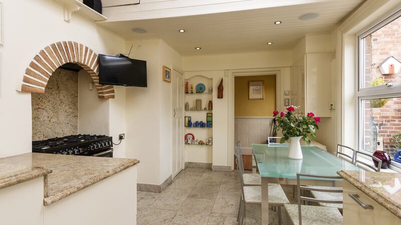 The vendors made use of an old fireplace for their range, saving on space