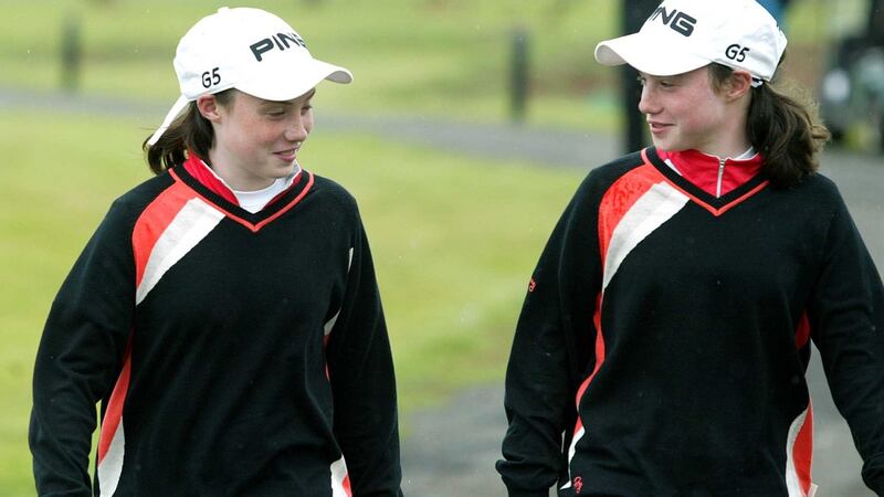 Lisa (left) and Leona Maguire aged 13 at the 2007 Northern Ireland Ladies Open. Photo: Jonathan Porter/Inpho