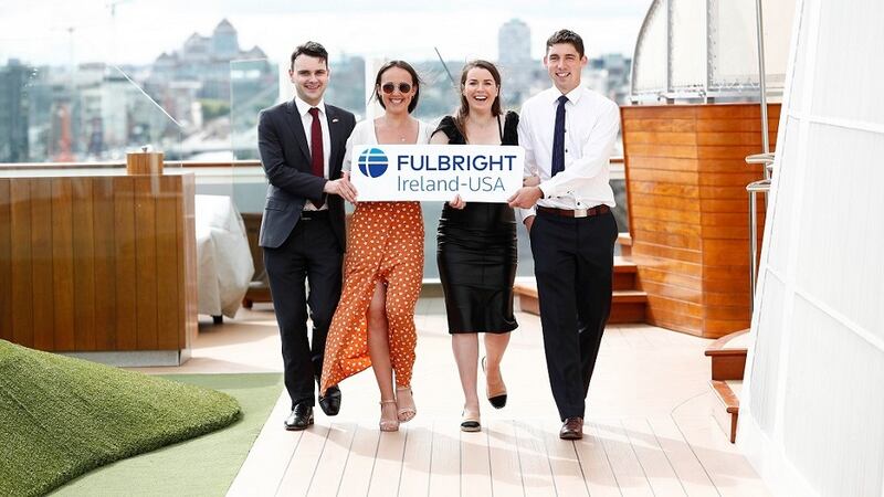 Recent Fulbright Awardees on board The World cruise ship. Conor McCabe Photography
