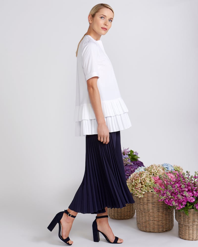 Peter O’Brien for Dunnes: pleated hem shirt, €120