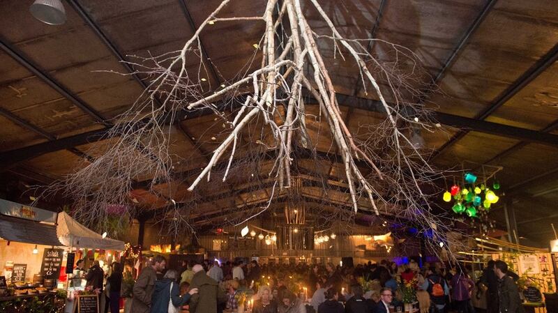 The Big Shed at Litfest with installations and design by Queens of Neon and This Is What We Do. Photograph: Joleen Cronin
