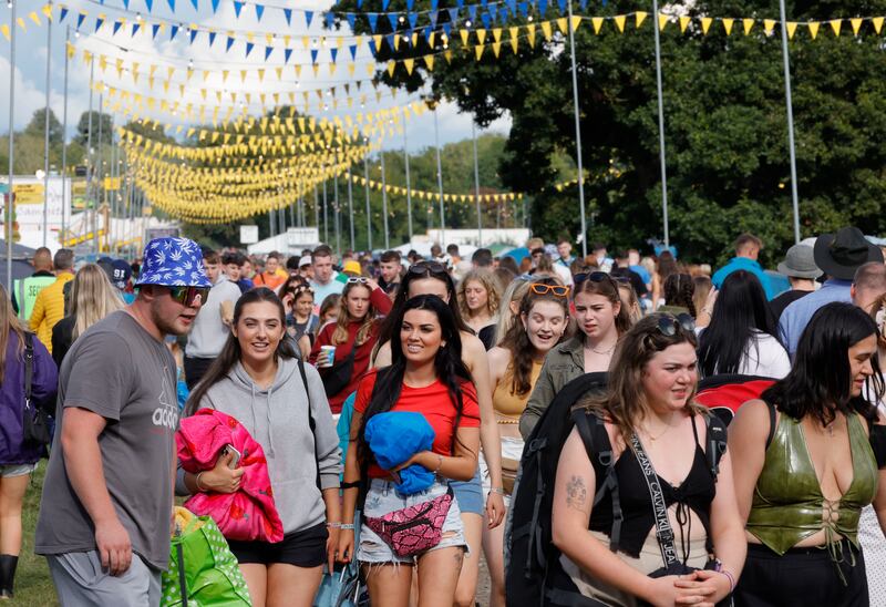Festivalgoers arriving on day one of Electric Picnic 2023.  Photograph: Alan Betson/The Irish Times
