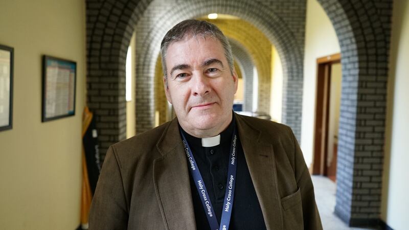 Fr Damian McNeice is master of ceremonies at the World Meeting of Families and is tasked with ensuring the liturgy moments go as well as possible. Photograph: Enda O’Dowd