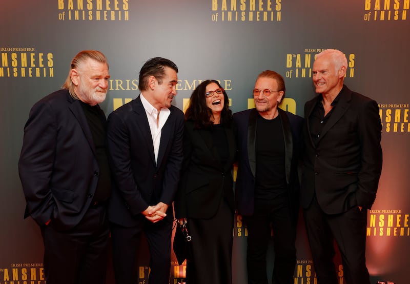 Bono and his wife Ali Hewson were among those who attended the premiere. Photograph: Alan Betson 
