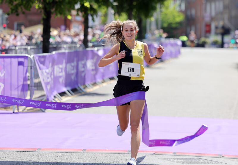 Grace Richardson, from Kilkenny City Harriers, winner of the 2025 Women’s Mini Marathon. Photograph: Alan Betson