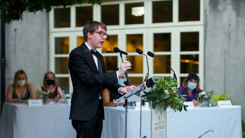 Jack Synnott (TCD Hist) at the Irish Times Debate grand final this year.