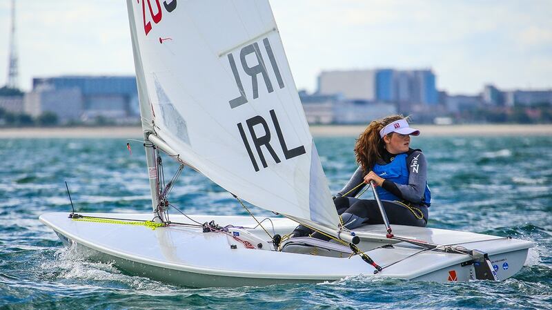 Irish Youth Worlds Radial hope Sally Bell from Belfast Lough. She has been named top Northern Ireland youth sailor. Photograph: David O’Brien