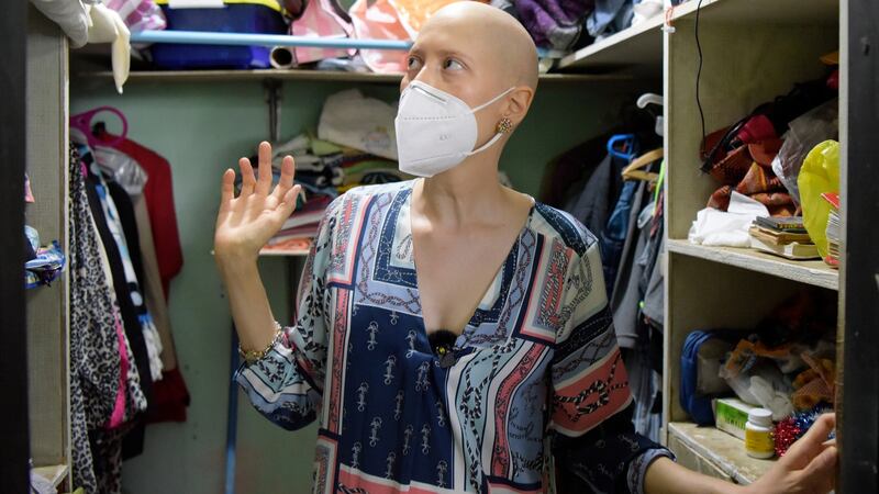 Cristian Tinoco, who has cancer. Her father, former Sandinista minister Victor Hugo Tinoco, was detained in a police raid in June. Photograph: Inti Ocon/New York Times