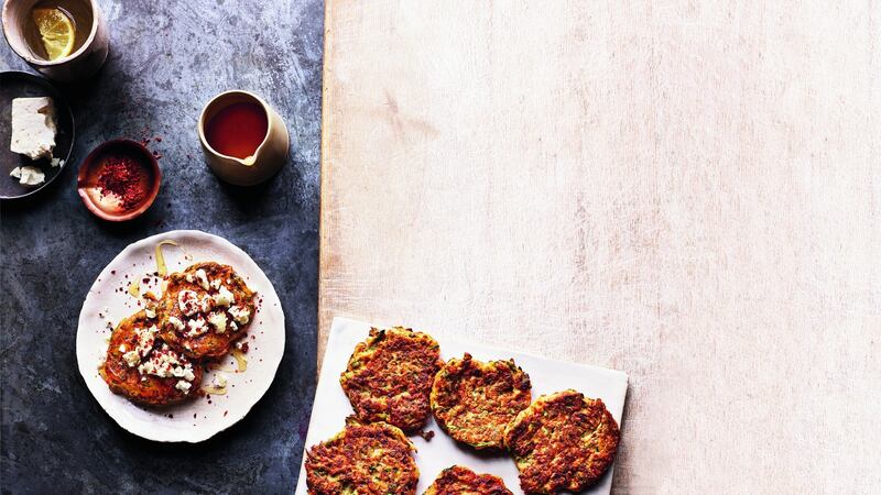 Courgette and oregano pancakes