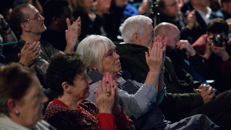 The audience at the meeting. Photograph: Tom Honan