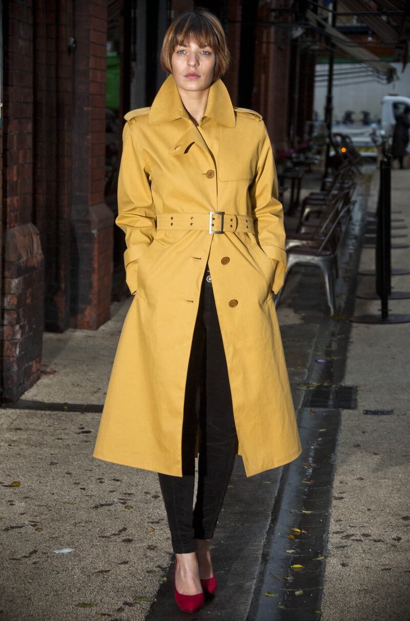 Long mustard macintosh, €735 from Francis Campelli