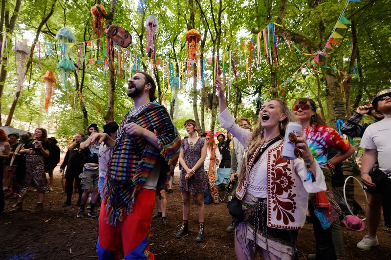 Dancers watching Fancy Dan. Photograph: Alan Betson

