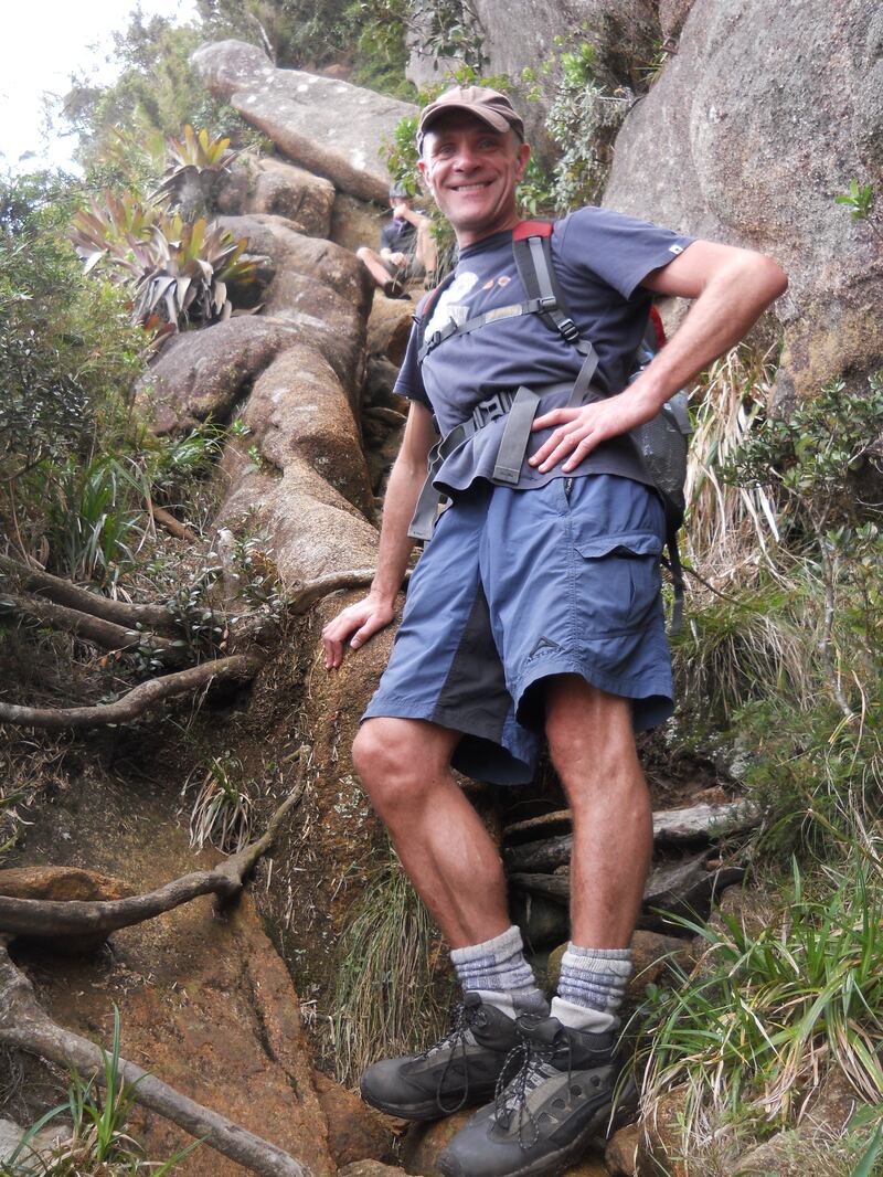 Dom on a hiking trip in 2013. Photograph: Tom Hennigan