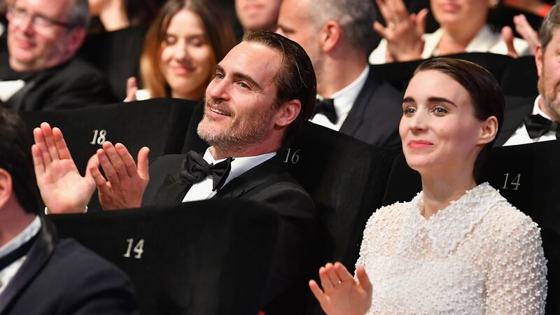 Joaquin Phoenix and Rooney Mara at the closing ceremony of the Cannes Film Festival in May. Photograph:  Pascal Le Segretain/Getty Images