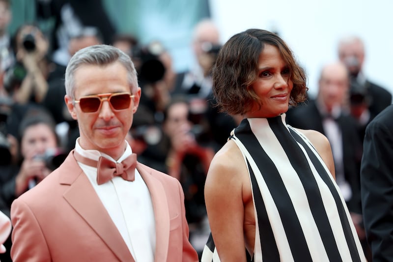 Jury members Jeremy Strong and Halle Berry. Photograph: Pascal Le Segretain/Getty