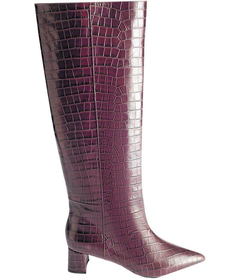 Wide-leg croc leather boots, €229 at & Other Stories