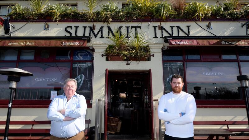 Tommy and Thomas Gaffney: would have loved to give customers the beer “on the house”. Photograph: Alan Betson