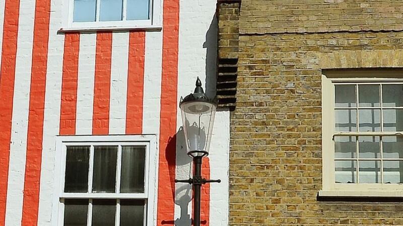 One of the stripes remains unfinished. Photograph: John Stillwell/PA Wire