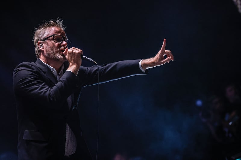 DUBLIN, IRELAND - SEPTEMBER 21: Matt Berninger of The National performs at The 3Arena Dublin on September 21, 2023 in Dublin, Ireland. (Photo by Debbie Hickey/Getty Images)