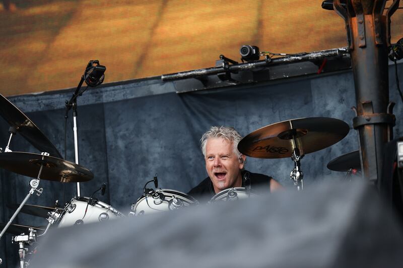 Iron Maiden's new drummer Simon Dawson, who began playing live with the band only last month. Photograph: Dan Dennison