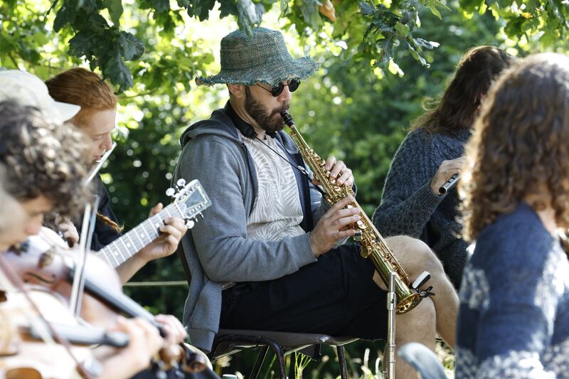 Alvin de Oñate (Spain) plays a soprano saxophone.  Photograph: Nick Bradshaw/The Irish Times