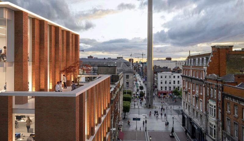 CGI impression of the redeveloped site of the Clerys department store on O’Connell Street in Dublin. Photograph: clerysquarter.ie