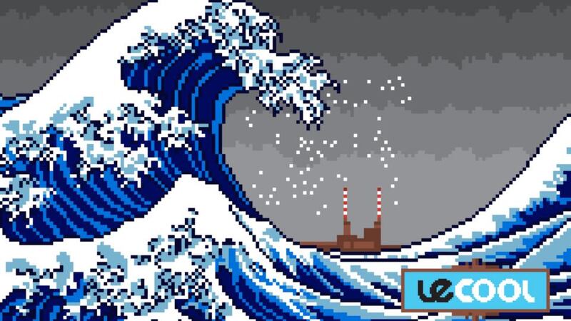 Shane Gavin’s Le Cool cover, which is a parody of the Japanese woodblock print ‘The Great Wave off Kanagawa’