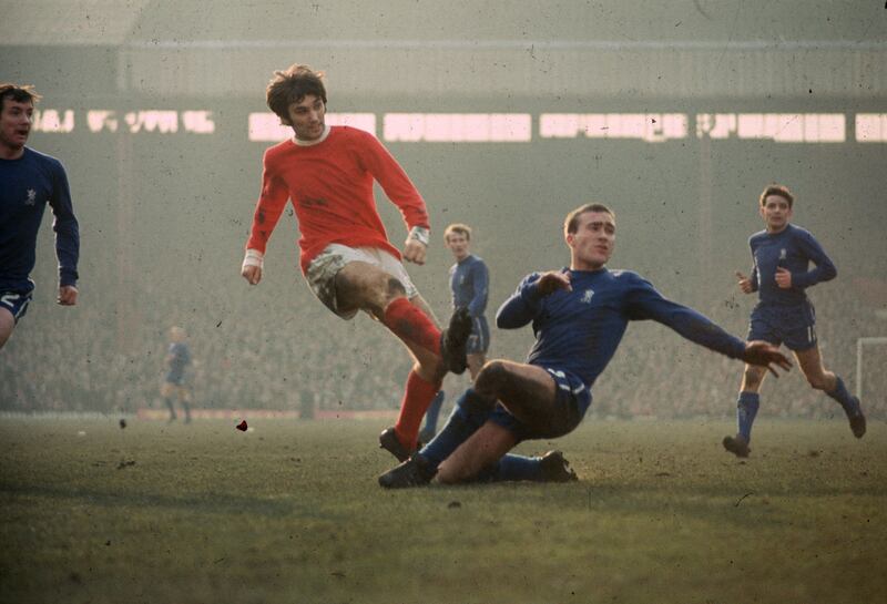 Chop that: Chelsea's Ron Harris was one of many defenders who failed to stop Manchester United's George Best. Photograph: A. Jones/Express/Getty Images