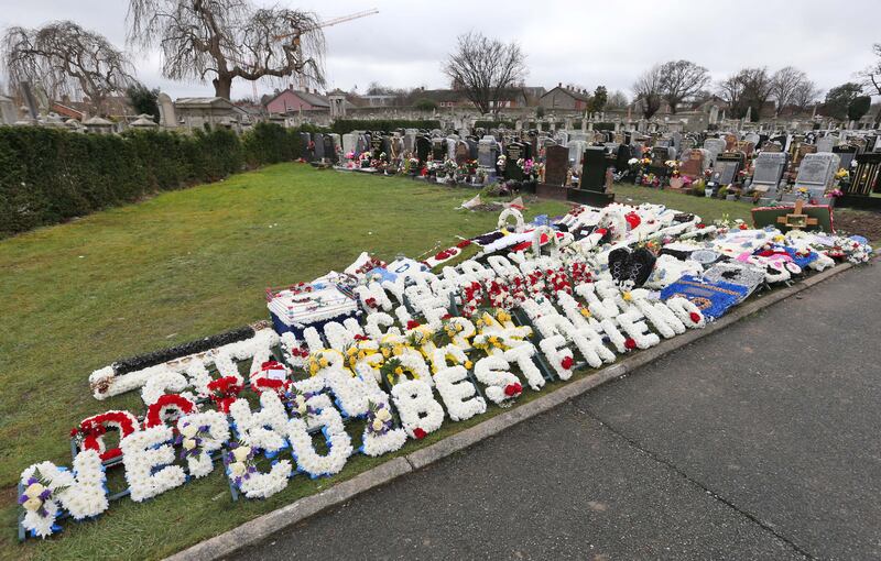 The grave of David Byrne in Mount Jerome Cemetery. Photograph: Collins Dublin