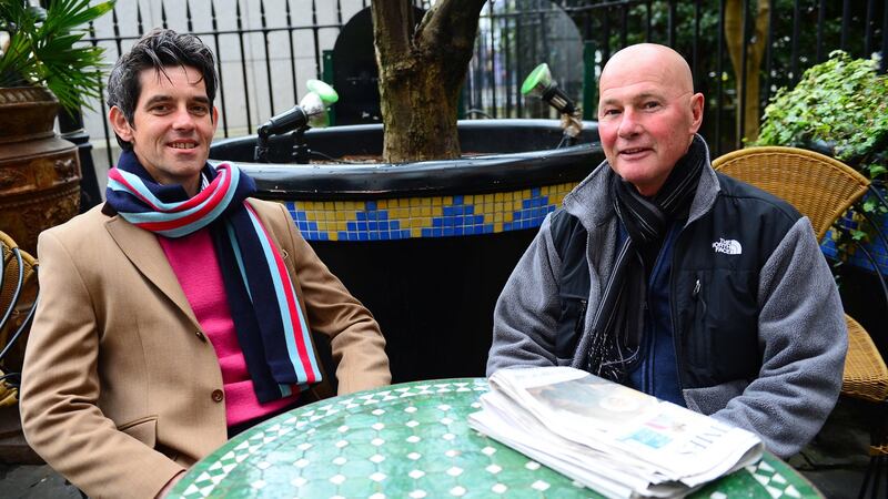 Fr Bernard Lynch (right) and his husband Billy Desmond (left) in 2012. Photograph: Eric Luke /The Irish Times