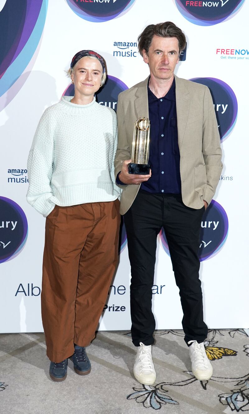 Jessie Buckley and Bernard Butler attending the announcement of the shortlist for 2022. Photograph: PA