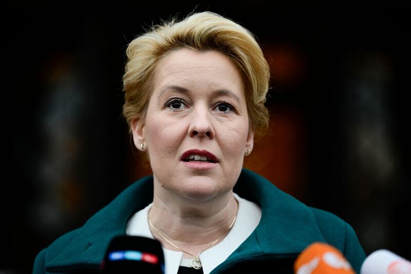 Berlin's SDP leader Franziska Giffey: 'Things happened that won’t be allowed happen again and shouldn’t have been allowed to happen.' Photograph: John MacDougall/AFP via Getty Images
