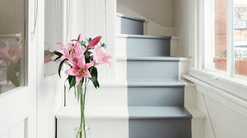 The stairs beside the front door. Photograph: Philip Lauterbach
