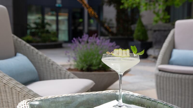 The cocktail menu includes a range of drinks made with the hotel’s own-blend Dyflin gin.