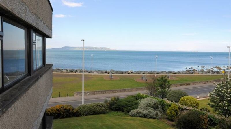 A two-bedroom apartment at Seabank Court in Sandycove is listed at €595,000