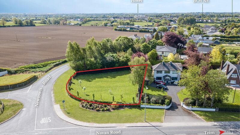 An aerial view of the residential site, which is located on the outskirts of Trim in Co Meath.